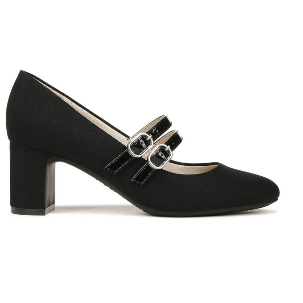 New LifeStride True Mary Jane Block Heel Pump 8.5 Black Comfort Soft Academia - Picture 2 of 12